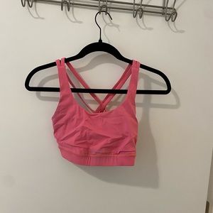 Hot pink lululemon sports bra